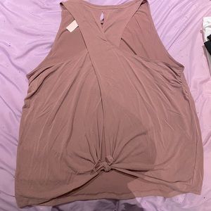 VICTORIA’S SECRET TWIST BACK TANK DUSTY PINK SIZE XL NWT
